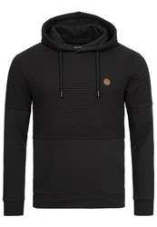 Indicode Kapuzenpullover Franz Schwarz/Braun/Rosa