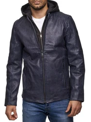 Tazzio Lederjacke Biker-Look Two-in-One Hoodie Style (19710) 19710