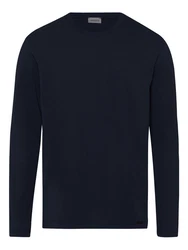 Hanro Longsleeve Living Shirts Dunkelblau/Blau
