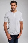 JP1880 T-Shirt Henley Basic Knopfleiste Grau/Hellgrau JP1880 T-Shirt Henley Basic Knopfleiste Grau/Hellgrau