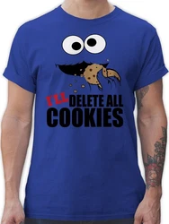 Shirtracer T-Shirt I will delete all cookies Blau/Braun