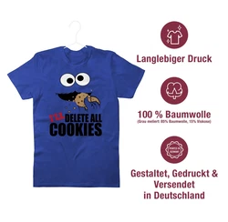 Shirtracer T-Shirt I will delete all cookies Blau/Braun