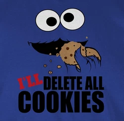 Shirtracer T-Shirt I will delete all cookies Blau/Braun