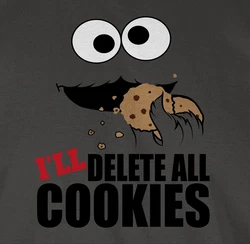 Shirtracer T-Shirt I will delete all cookies Khaki/Beige/Schwarz/Braun/Orange/Dunkelgrün/Türkis