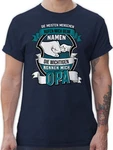 Shirtracer T-Shirt Die meisten Menschen nennen mich beim Namen Opa Grau/Blau/Dunkelblau