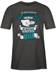 Shirtracer T-Shirt Die meisten Menschen nennen mich beim Namen Opa Grau/Dunkelgrün/Dunkelgrau/Grün