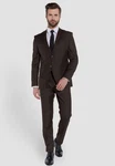 SteffenKlein Anzug SLIM FIT Dunkelbraun/Dunkelgrün/Braun/Khaki/Grau
