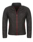 Hollert Lederjacke Armano Herren Übergangsjacke Rot/Dunkelgrau/Dunkelrot