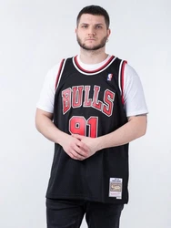 Mitchell & Ness NBA Swingman Jersey Dennis Rodman Chicago Bulls rot/schwarz/wei