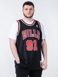 Mitchell & Ness NBA Swingman Jersey Dennis Rodman Chicago Bulls rot/schwarz/wei