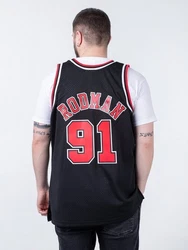 Mitchell & Ness NBA Swingman Jersey Dennis Rodman Chicago Bulls rot/schwarz/wei
