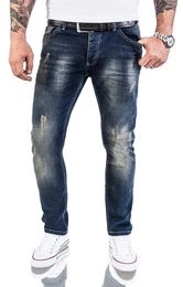Slim-fit-Jeans Herren Jeans Slim Fit Blau M21