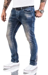 Rock Creek Slim-fit Jeans Herren Blau