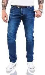 Slim-fit-Jeans Herren Jeans Slim Fit Blau M21