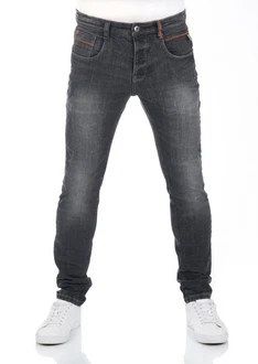 riverso Herren Jeans Hose RIVCaspar Slim Fit Jeanshose Dunkelgrau/Schwarz/Hellgrau/Grau