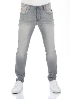 riverso Herren Jeans Hose RIVCaspar Slim Fit Jeanshose Hellgrau/Grau
