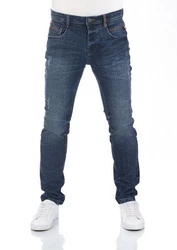 riverso Herren Jeans Hose RIVCaspar Slim Fit Jeanshose Dunkelblau/Blau/Hellblau