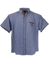 Lavecchia Kurzarmhemd 1129 Herrenhemd Jeansblau/weiss (1129)