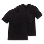 Schiesser T-Shirt V-Ausschnitt Schwarz/Dunkelblau