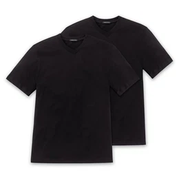 T-Shirt Essentials (2-tlg) mit V-Ausschnitt, formstabil, verstrkte Halsnaht, im 2er Pack