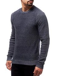 Jeff Strickpullover Crespo Dunkelblau/Grau