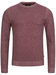 Jeff Strickpullover Crespo Dunkelrot/Bordeaux/Lila/Rosa