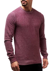 Jeff Strickpullover Crespo Dunkelrot/Bordeaux/Lila/Rosa