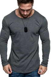 Amaci&Sons Rundhalsshirt FRISCO Langarmshirt Dunkelgrau/Grau/Hellgrau