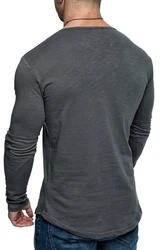 Amaci&Sons Rundhalsshirt FRISCO Langarmshirt Dunkelgrau/Grau/Hellgrau