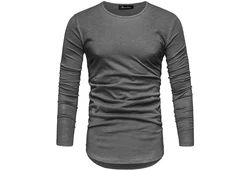 Amaci&Sons Rundhalsshirt FRISCO Langarmshirt Dunkelgrau/Grau/Hellgrau