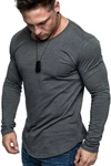 Amaci&Sons Rundhalsshirt FRISCO Langarmshirt Dunkelgrau/Grau/Hellgrau