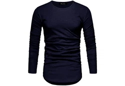 Amaci&Sons Rundhalsshirt FRISCO Langarmshirt Dunkelblau