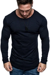 Amaci&Sons Rundhalsshirt FRISCO Langarmshirt Dunkelblau