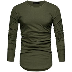 Amaci&Sons Rundhalsshirt FRISCO Langarmshirt Dunkelgrün/Khaki
