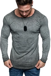 Amaci&Sons Rundhalsshirt FRISCO Langarmshirt Dunkelgrau/Grau/Dunkelgrün/Hellgrau