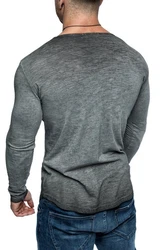 Amaci&Sons Rundhalsshirt FRISCO Langarmshirt Dunkelgrau/Grau/Dunkelgrün/Hellgrau