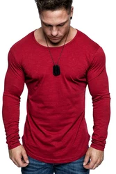 Amaci&Sons Rundhalsshirt FRISCO Langarmshirt Rot/Dunkelrot