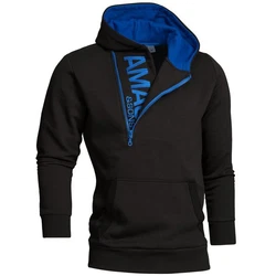 Amaci&Sons Kapuzenpullover HUNTSVILLE Schwarz/Dunkelblau/Blau
