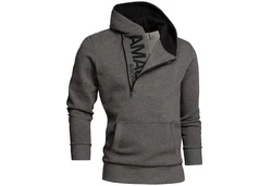 Amaci&Sons Kapuzenpullover HUNTSVILLE Dunkelgrau/Grau/Hellgrau/Braun