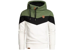 Amaci&Sons Herren Basic Kapuzenpullover Sweatjacke Pullover Hoodie Sweatshirt(4052) Dunkelgrün/Grün/Khaki