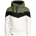 Amaci&Sons Herren Basic Kapuzenpullover Sweatjacke Pullover Hoodie Sweatshirt(4052) Dunkelgrün/Grün/Khaki