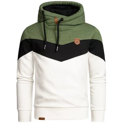 Amaci&Sons Herren Basic Kapuzenpullover Sweatjacke Pullover Hoodie Sweatshirt(4052) Dunkelgrün/Grün/Khaki
