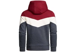 Amaci&Sons Herren Basic Kapuzenpullover Sweatjacke Pullover Hoodie Sweatshirt(4052) Dunkelrot/Bordeaux/Dunkelblau/Rot