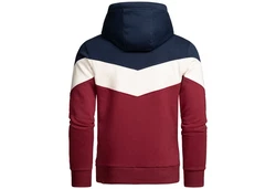 Amaci&Sons Herren Basic Kapuzenpullover Sweatjacke Pullover Hoodie Sweatshirt(4052) Bordeaux/Dunkelrot/Rot