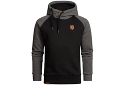 Amaci&Sons Kapuzenpullover FONTANA Dunkelgrau/Schwarz/Grau