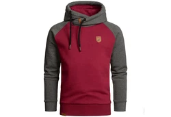 Amaci&Sons Kapuzenpullover FONTANA Bordeaux/Dunkelrot/Rot
