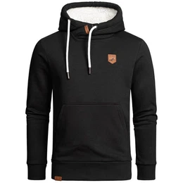 Kapuzenpullover YONKERS Kapuzenpullover mit Plsch-Kapuze Herren Basic Sweatjacke Pullover Plsch Hoodie Sweatshirt