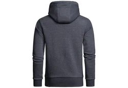 Amaci&Sons Herren Basic Kapuzenpullover Sweatjacke Pullover Plüsch Hoodie Sweatshirt (4054) Dunkelblau/Dunkelgrau/Grau