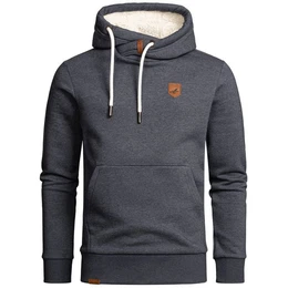 Kapuzenpullover YONKERS Kapuzenpullover mit Plsch-Kapuze Herren Basic Sweatjacke Pullover Plsch Hoodie Sweatshirt