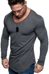 Amaci&Sons T-Shirt OXNARD Langarmshirt Dunkelgrau/Grau